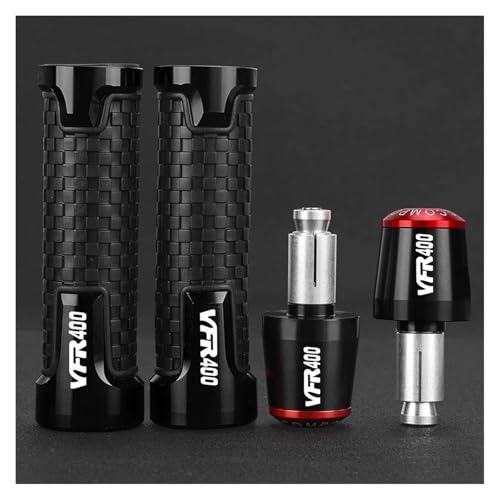Motorrad Griff Motorradzubehör FÜR VFR400 VFR 400 1989-2019 2020 2021 2022 2023 2024 Lenkerenden Handgriff Lenkerendkappen Abdeckung Motorrad-Lenkergriffe(Black Red) von WestCH