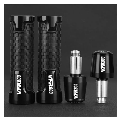 Motorrad Griff VFR 800 Lenkerenden Handgriff Lenkerendkappen Abdeckung FÜR VFR800 1998-2017 1999 2000 2001 2010-2013 2014 2015 2016 Motorrad-Lenkergriffe(Black Black) von WestCH