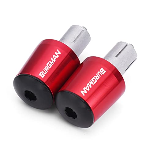 Motorrad Handgriffe Bar End Stecker Moto Lenker Kappen Für Suzuki AN200 AN250 AN400 AN650 Burgman EINE 125 250 400 650 Zubehör(Red) von WestCH