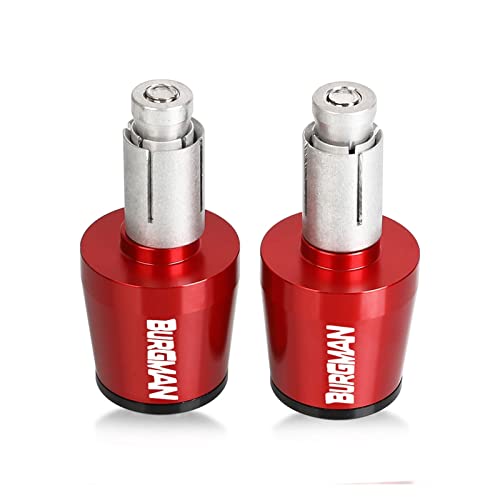 Motorrad Lenker Griffe End Griff Bar Kappe Enden Stecker Für Suzuki BURGMAN 650 400 125 200 AN650 AN400 AN125 AN200 BURGMAN650(Red-black) von WestCH