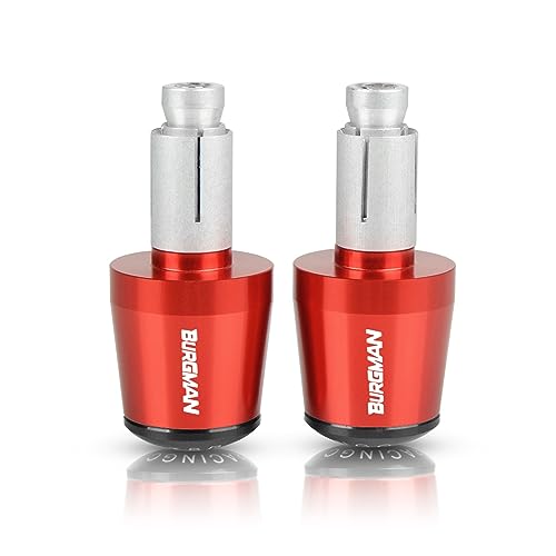 Motorrad Lenker Griffe Enden Griff Bar Kappe End Stecker Für Suzuki BURGMAN 650 400 125 200 AN650 AN400 Skywave 400 AN125 AN200(Red -Black) von WestCH