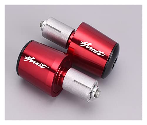 Motorrad Lenkerende Gewicht Lenkergriffe Kappe Anti Vibration Silder Stecker Für CB400 CBR CB 500 600 CBF600 Hornet 600(Red) von WestCH