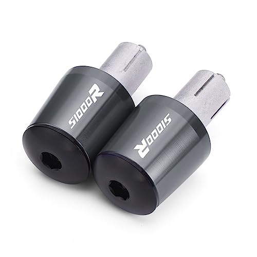 Motorrad Lenkerenden CNC Griff Bar Griffe Kappe Für BMW S1000R S1000RR 2014 2015 2016 2017 2018 2019 2020 2021 Zubehör(Grey) von WestCH