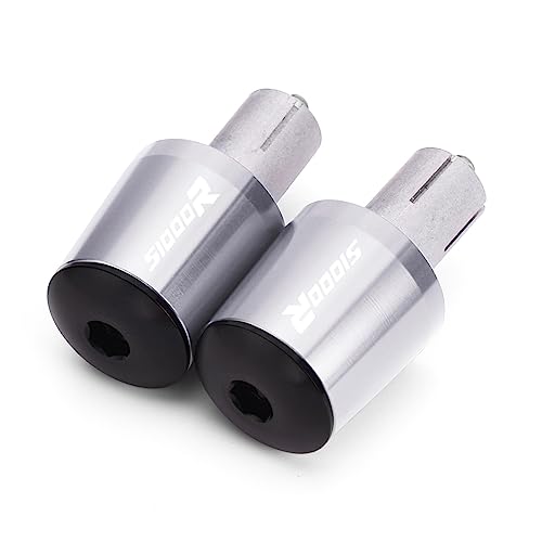 Motorrad Lenkerenden CNC Griff Bar Griffe Kappe Für BMW S1000R S1000RR 2014 2015 2016 2017 2018 2019 2020 2021 Zubehör(Silver) von WestCH