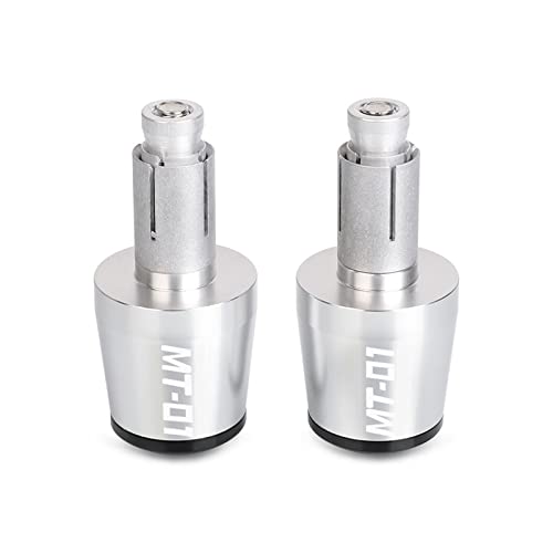 Motorrad Lenkerenden Für MT-01 MT01 2005-2012 2006 2007 2008 2009 Lenkergriffe Endkappe Getriebe Balanced Plug Slider(Silver) von WestCH