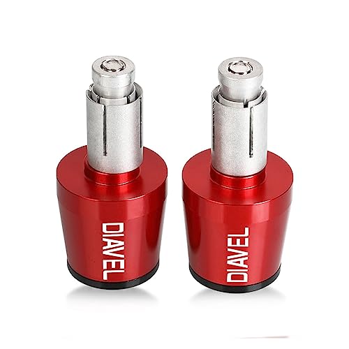 Motorrad Zubehör 7/8 "22 MM Lenker Handgriffe Griff Bar Ends Kappe Für Diavel 2010 2011 2012 2013 2014-2018(Red -Black) von WestCH