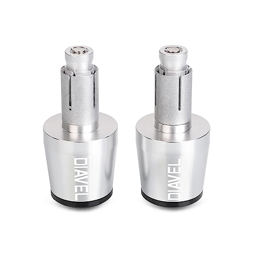 Motorrad Zubehör 7/8 "22 MM Lenker Handgriffe Griff Bar Ends Kappe Für Diavel 2010 2011 2012 2013 2014-2018(Silver - Black) von WestCH
