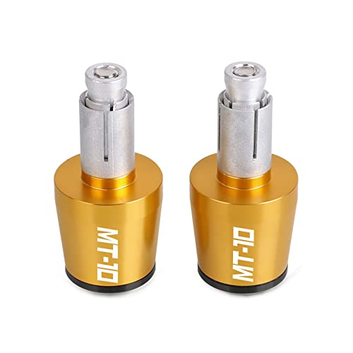 Motorrad Zubehör 7/8 "22MM Lenker Handgriffe Griff Bar Ends Kappe Stecker Für MT-10 FZ-10 MT10 MT10SP 2021 2022 2023(Gold-black) von WestCH