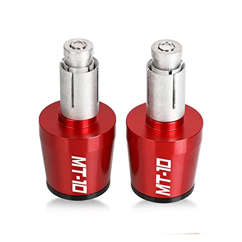 Motorrad Zubehör 7/8 "22MM Lenker Handgriffe Griff Bar Ends Kappe Stecker Für MT-10 FZ-10 MT10 MT10SP 2021 2022 2023(Red-black) von WestCH