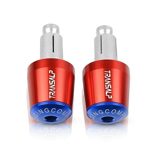 Motorrad Zubehör 7/8 "22mm Lenker Handgriffe Ende Griff Bar Kappe Enden Stecker Für TRANSALP 600 VM VN 1991 1992 1993(Red -Blue) von WestCH
