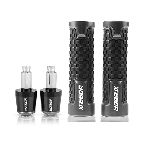 Motorrad Zubehör Handgriffe Griff Bar Sets Lenker Grip Enden Stecker 7/8'' 22mm Für XT660R 2004 2005 2006 2007-2016(Grey) von WestCH