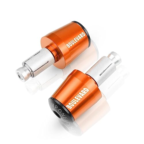 Motorräder Zubehör 7/8 "22 MM Lenker Handgriffe Griff Bar End Kappe Stecker FÜR Suzuki BOULEVARD C90 S50 S83 2005 2006 2007(Orange) von WestCH