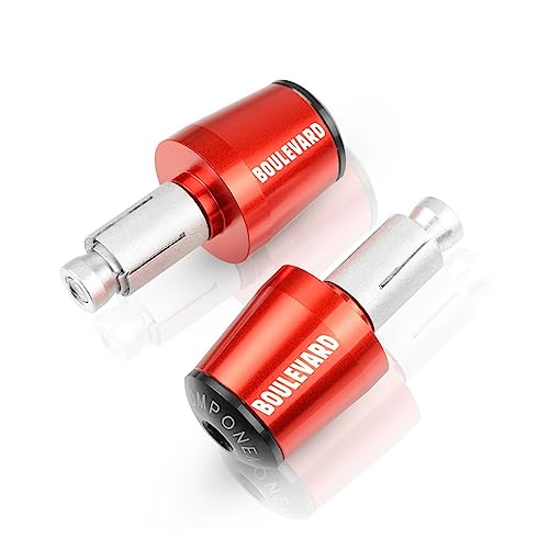 Motorräder Zubehör 7/8 "22 MM Lenker Handgriffe Griff Bar End Kappe Stecker FÜR Suzuki BOULEVARD C90 S50 S83 2005 2006 2007(Red) von WestCH