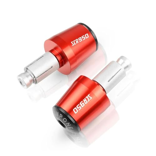 SCR950 Lenker Handgriffe FÜR SCR950 SCR 950 2017 2018 2019 2020 2021 Motorrad Zubehör Griff Bar Kappe Endet Stecker(Red) von WestCH