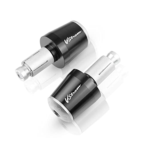 VSTROM Motorrad Lenkergriffe Endkappe Stecker FÜR SUZUKI Vstrom V-Strom DL 1050 1000 650 250 1000XT 1050XT DL1050 DL650 DL250(Black- Silver) von WestCH
