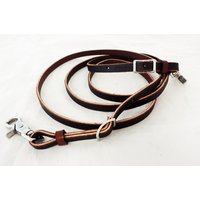 Chocolate Brown Leder Abseilen Barrel Lauf 1/2 "x 8' Edelstahl-Hardware Tack Westlichen Fass Pferderennen von WestCoastTack