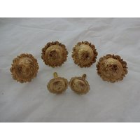 El Paso Messing 6 Teiliges Sattel Set Hansen Western Zahnrad Conchos Pferd Tack Holzschrauben Gravierte Rosetten von WestCoastTack