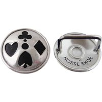 Neues Paar Jeremiah Watt Card Suit Conchos Trense Loop Zurück Westernpferd Tack Hardware von WestCoastTack