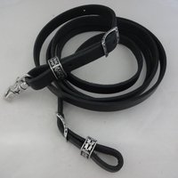 Schwarzer Latigo Leder Roping Barrel Rein 8 "Jeremiah Watt Hardware Pferd Tack Hinterreiten von WestCoastTack