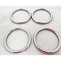 Set Aus 4 Ringen Edelstahl New Western Horse Tack Hardware Brusthalsbänder Leathercraft Größen von WestCoastTack