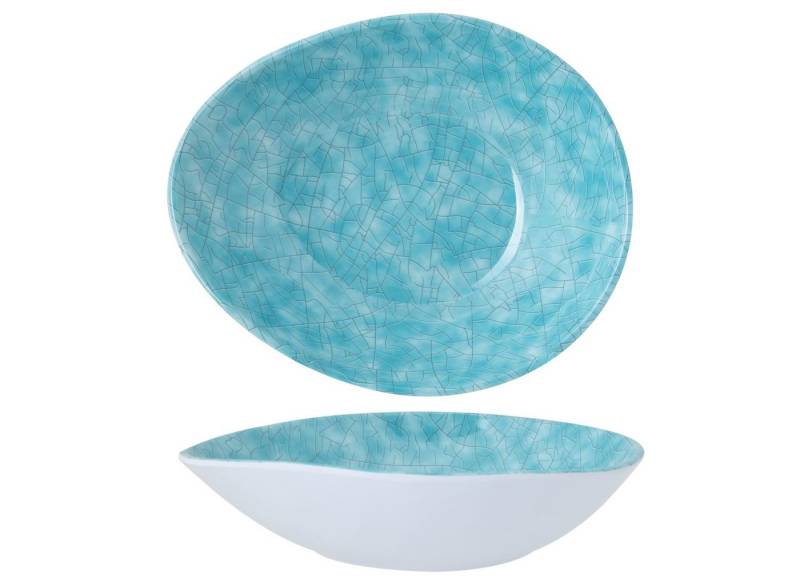 WestCraft Geschirr-Set Luce Al Fresco Melaminschale 19,5 cm – Keramik-Look, türkis (1-tlg), Melamin, Stilvolles Outdoor-Geschirr – für Picknick, Balkon, Garten & Camping von WestCraft