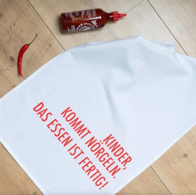WestCraft Geschirrtuch Maritime Geschirrtücher / Küchen-Tuch - Geschirr Handtuch 50 x 70 cm, (1-tlg), Kinder kommt nörgeln, das Essen ist fertig! von WestCraft