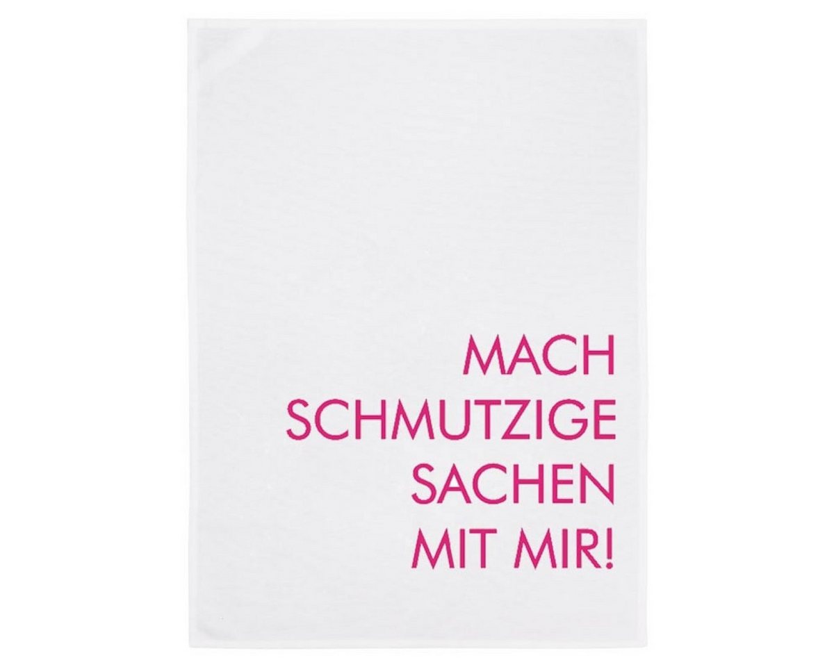 WestCraft Geschirrtuch Spruch Geschirr-Tuch Küchen-Tuch - Geschirr Handtuch 50 x 70 cm HW009A, (1-tlg), Mach schmutzige Sachen mit mir von WestCraft