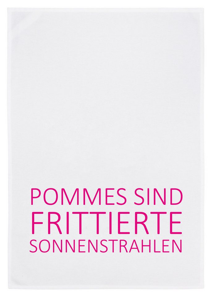 WestCraft Geschirrtuch Maritime Geschirrtücher / Küchen-Tuch - Geschirr Handtuch 50 x 70 cm, (1-tlg), Pommes sind frittierte Sonnenstrahlen von WestCraft