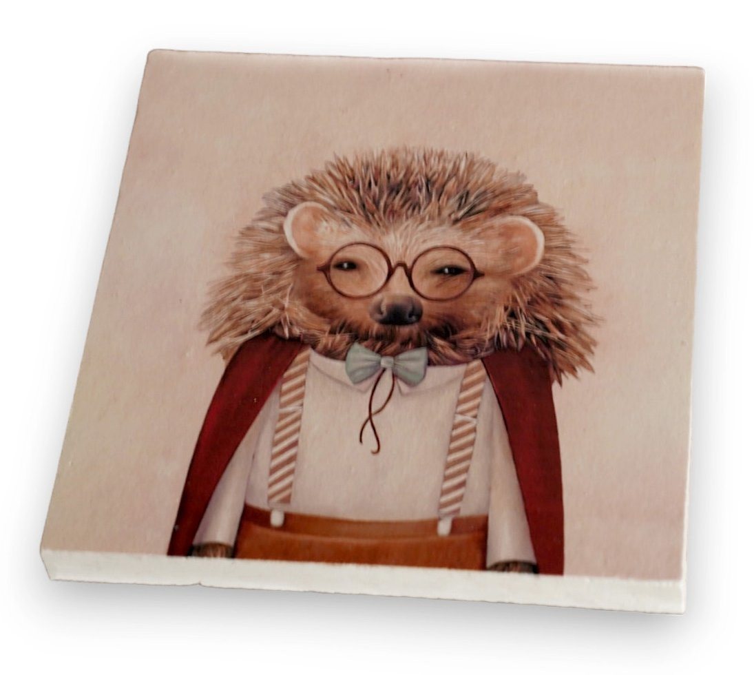 WestCraft Glasuntersetzer Untersetzer aus ECHTEM MAMOR für Glas Tasse, Judgy Hedgehog - 166, 1-tlg., Echte Handarbeit WestCraft Glasuntersetzer Untersetzer aus ECHTEM MAMOR für Glas Tasse, Judgy Hedgehog - 166, 1-tlg., Echte Handarbeit von WestCraft