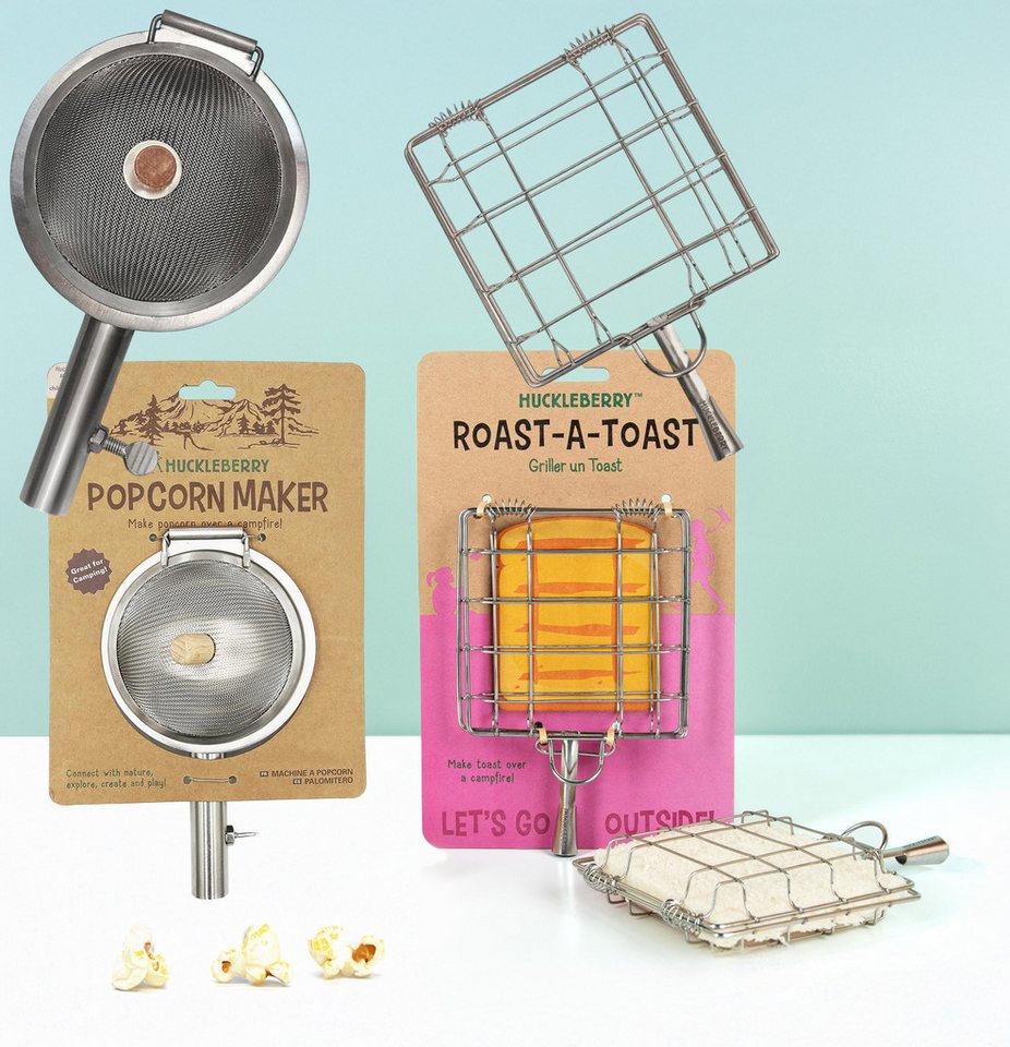 WestCraft Popcorn-Pfanne dynamisches Huckleberry Duo - Roast-a-Toast Sandwich & Popcorn Maker, (1-tlg), für Outdoor Camping dynamisches Pfadfinder Duo Popcorn + Sandwich von WestCraft