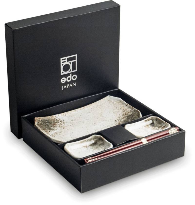 WestCraft Sushiteller SUSHI TELLER SET, Sushi Geschirr Set, Mehrteiliges Sushi-Set, (6 St), für 2 Personen Sushi-Teller, Schalen und Essstäbchen versch. Designs von WestCraft