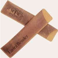 Personalisierte Crazy Leder Stiftetasche - Stifttasche Stifthalter Einzelstifthülle Kleine Geschenke von WestDesignStore