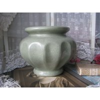 Vintage Übertöpfer, Grüner Häeger Mid Century Haeger Keramik Übertöpfer von WestEndMarket