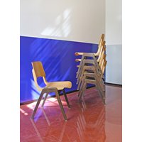 Preis Pro Stuhl Braun Beige Vintage Thonet Holz Esszimmerstühle Stapeln Restaurant Studio Westdeutsch Roland Rainer Cafe Schreibtisch Bentwood Set von WestEstStudio