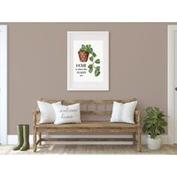 Zuhause Ist, Wo Die Pflanzen Sind Druck, Hoya Sukkulenten Wanddekor, Aquarell Wandkunst Zuhause Ist, Wo Die Pflanzen Sind Druck, Hoya Sukkulenten Wanddekor, Aquarell Wandkunst von WestOakWatercolor