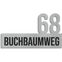 Handgefertigtes Straßenschild | Hochwertiges Edelstahl Premium Buchstaben Zeitlose Eleganz Hausnummer Geschenk Einweihungsgeschenk von WestShopStudioArt