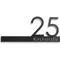 Personalisiertes Modernes Straßenschild | Hochwertiges Edelstahl Wetterfest Moderne Hausnummern Minimalistisch Perfektes Geschenk von WestShopStudioArt