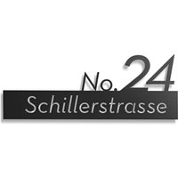 Premium Edelstahl-Straßenschild | Stilvolles Straßenschild, Zeitloses Design, Hochwertige Verarbeitung Geschenkidee Hausnummer von WestShopStudioArt