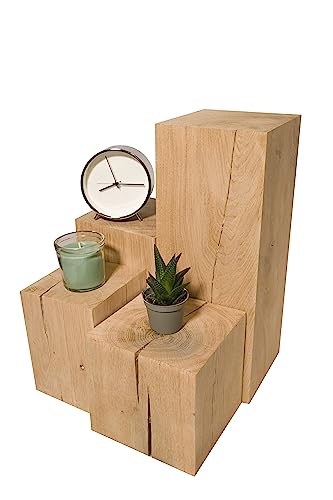 Eichenblöcke, Blöcke aus massivem Eichenholz 10x10x...cm, Eichensäulen, Holzklotze, Hocker, Blumenständer, Holzdeko für Haus, Naturprodukt, rustikaler Stil, Handarbeit von WestTree