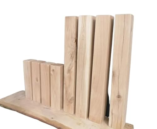 Holzbeine aus massiver Eiche, Balken Eiche Rustikal, Langes Eichensteig, Naturprodukt, DIY selbstgemachte (10x10x41cm geölt) von WestTree