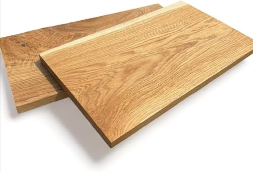 Regal in Eiche massiv, farblos geölt, gerade Kanten, Stärke 2,5cm, Holzboden, Ablage Eiche, inkl. Befestigung, Ablage aus massivem Eichenholz, Wandregal (80x25cm) von WestTree