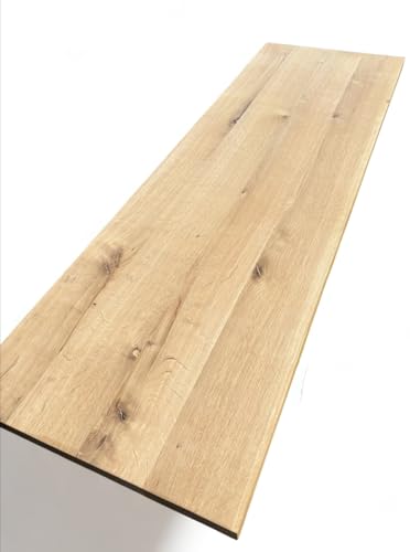 Tischplatte in Eiche massiv, gerade Kanten, Holzplatte, Stärke 4cm (120x70cm) von WestTree