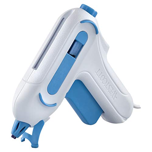 Westcott E-16758 00 Heißklebepistole, inklusive 2 Klebestiften, für Schule Haushalt & Büro, weiß/blau von Westcott