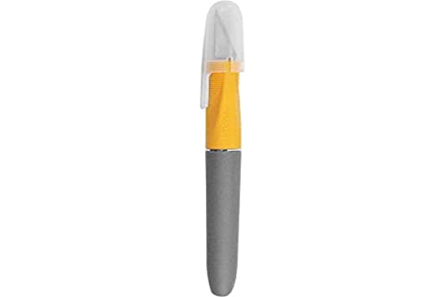 Westcott E-30403 00 Titanium Skalpell Softgrip-Griff mit Schutzkappe, grau/gelb von Westcott