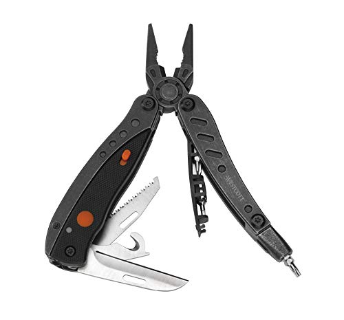 Westcott E-84035 00 Multifunktionswerkzeug, 6 Funktionen, rostfreier Stahl, integriertes LED-Licht, inklusive Tasche, schwarz, 10,5 cm Westcott E-84035 00 Multifunktionswerkzeug, 6 Funktionen, rostfreier Stahl, integriertes LED-Licht, inklusive Tasche, schwarz, 10,5 cm von Westcott