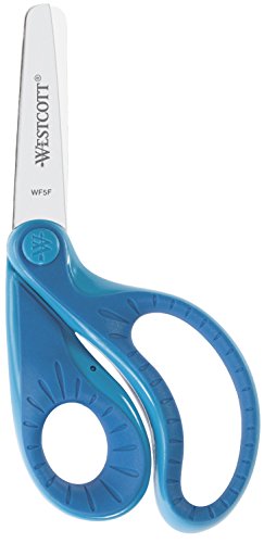 Westcott Ergo jr. Softgrip Schere Bastelschere, 13cm, Stahl, blau, 12.9 x 6.1 x 1 cm von Westcott