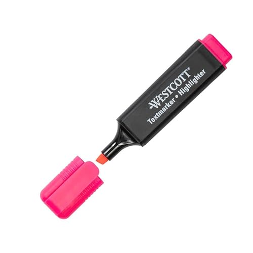 Westcott Textmarker E-743617 00, Strichbreite 2-5mm, pink von Westcott