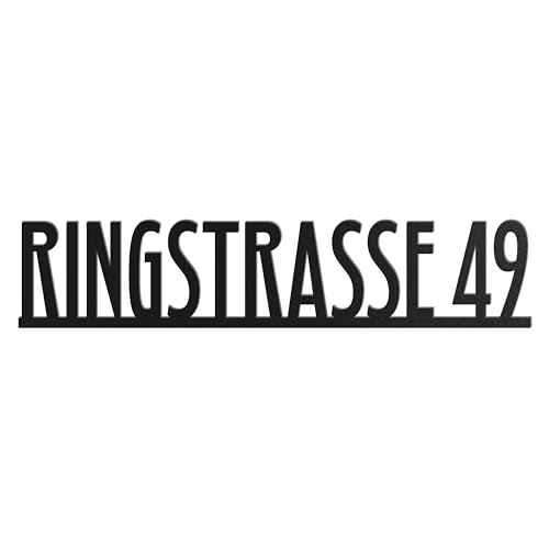 Westerwerk Modernes Straßenschild aus hochwertigem Material (Edelstahl in Schwarz (RAL 9005), 70cm) von WesterWerk