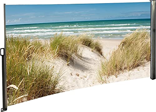 Seitenmarkise Sichtschutz Fotodruck Strand Düne Meer Ostsee Windschutz rechts 160x300 cm von Jürgen Westerholt