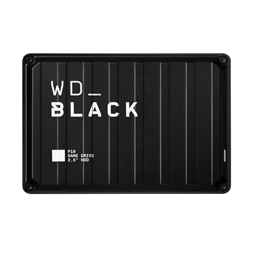WD_BLACK P10 Game Drive 5 TB externe Festplatte (mobile und robuste High-Perfomance-Festplatte, für Konsole und PC, bis zu 125 Spiele speichern) Schwarz von WD_BLACK